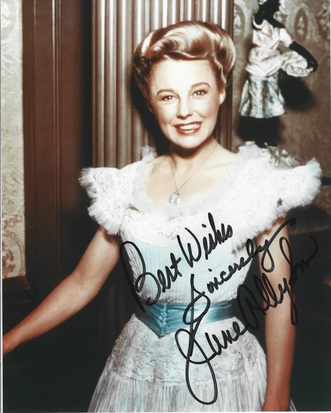 June Allyson — June Allyson REAL hand SIGNED Photo COA Autographed Two Girls and a Sailor