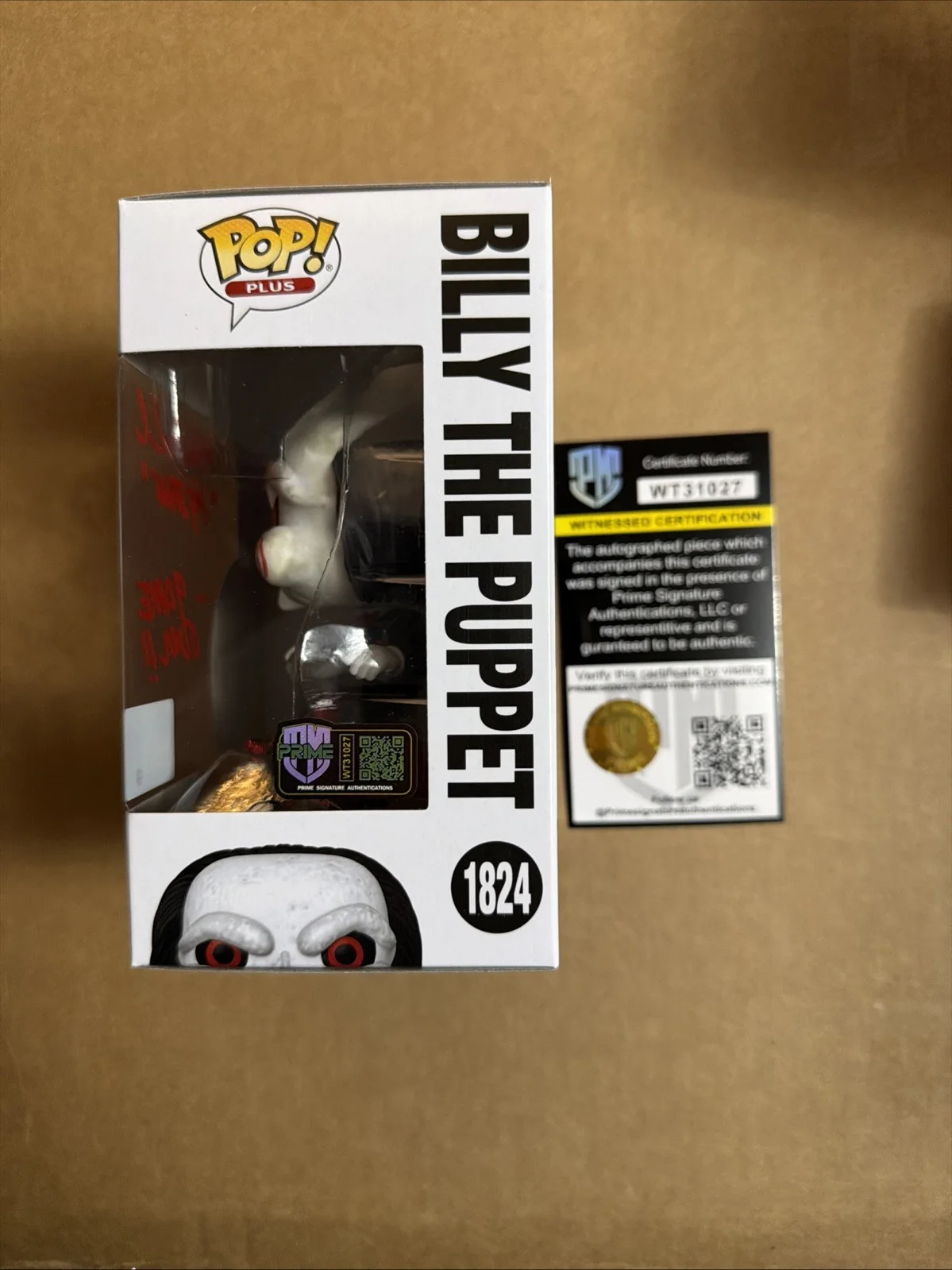 Tobin Bell Signed/Autographed Billy The Puppet Funko Pop! Prime Witnessed COA, изображение 2