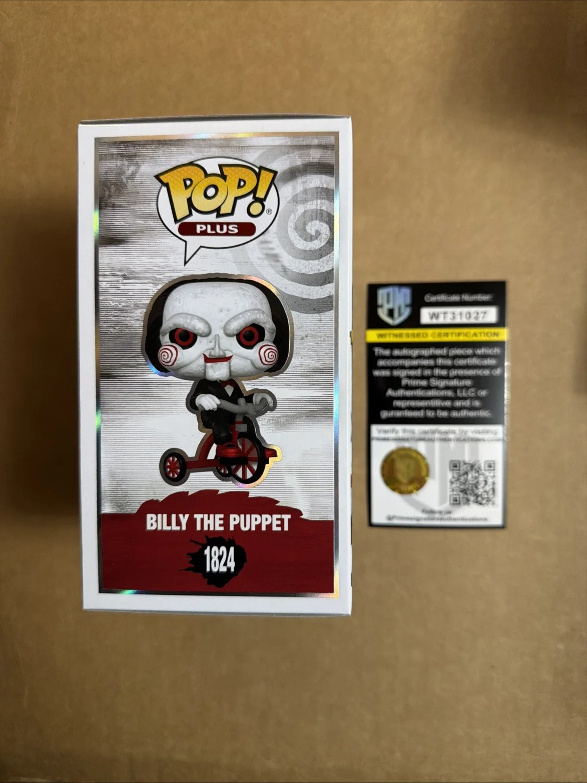 Tobin Bell Signed/Autographed Billy The Puppet Funko Pop! Prime Witnessed COA, изображение 4