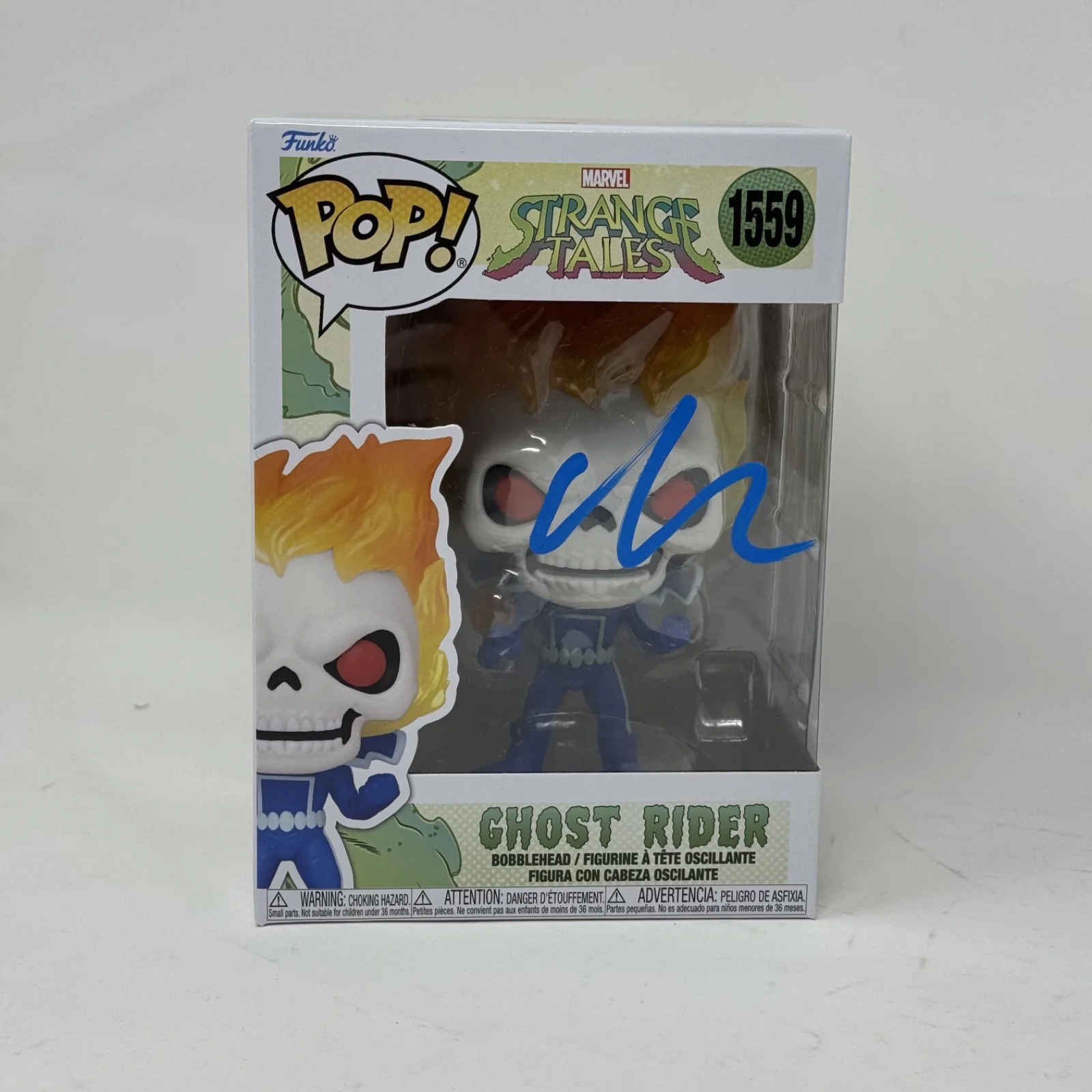 Nicolas Cage — Nicolas Cage Signed Ghost Rider Funko Pop #1559 Marvel Autograph ACOA COA, image 2