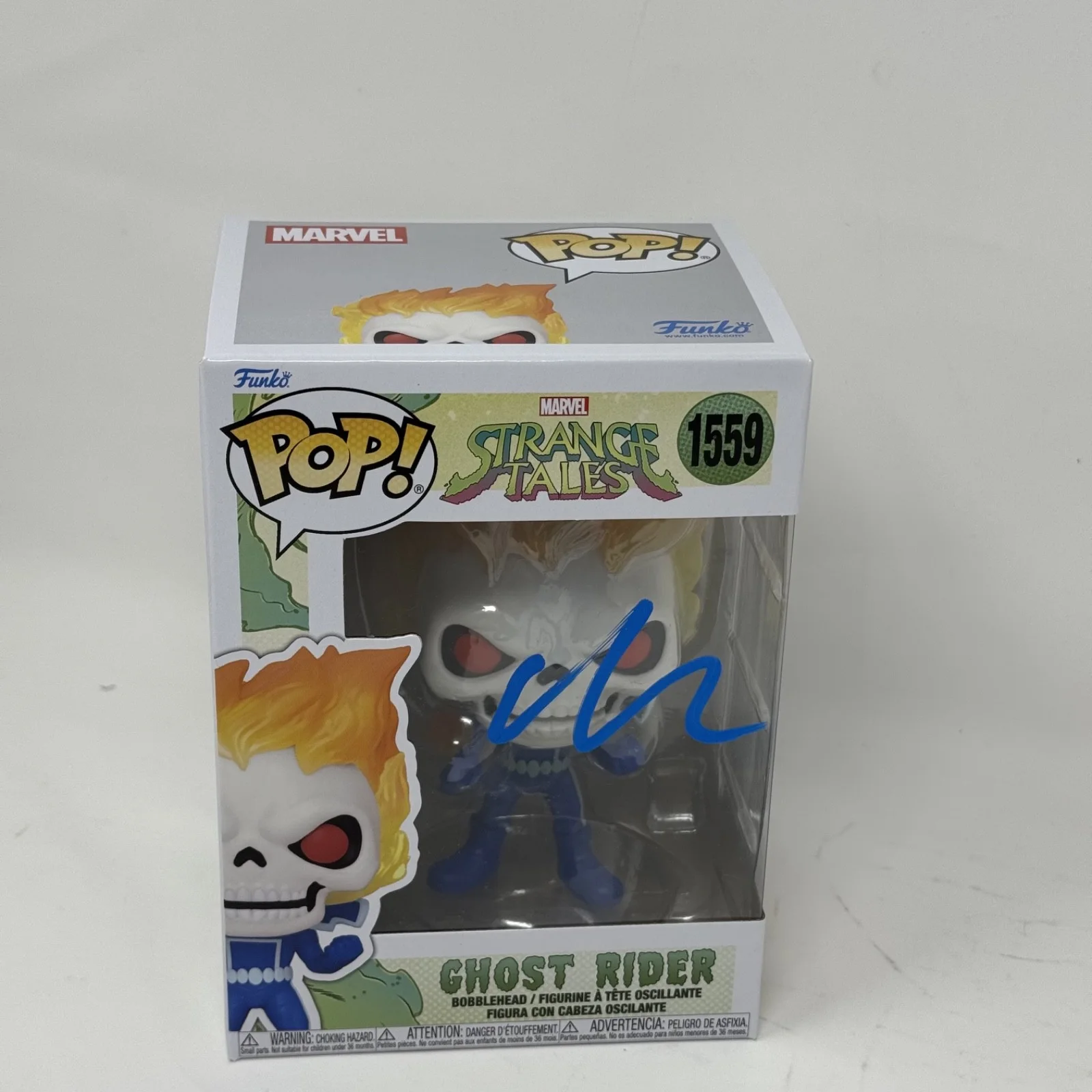 Nicolas Cage — Nicolas Cage Signed Ghost Rider Funko Pop #1559 Marvel Autograph ACOA COA, image 3