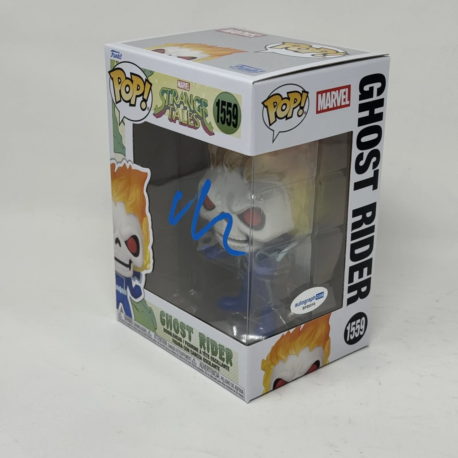 Nicolas Cage — Nicolas Cage Signed Ghost Rider Funko Pop #1559 Marvel Autograph ACOA COA, image 4