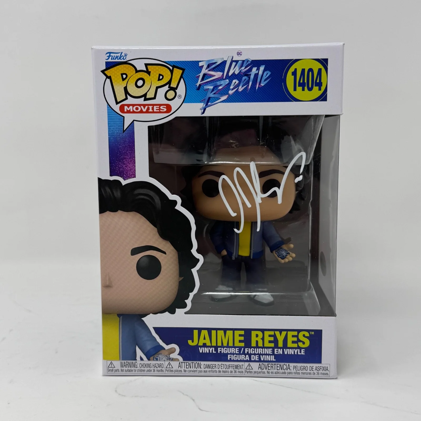 Angel Manuel Soto — Angel Manuel Soto Signed Blue Beetle Jaime Reyes Funko Pop 1404 Autograph ACOA, image 3