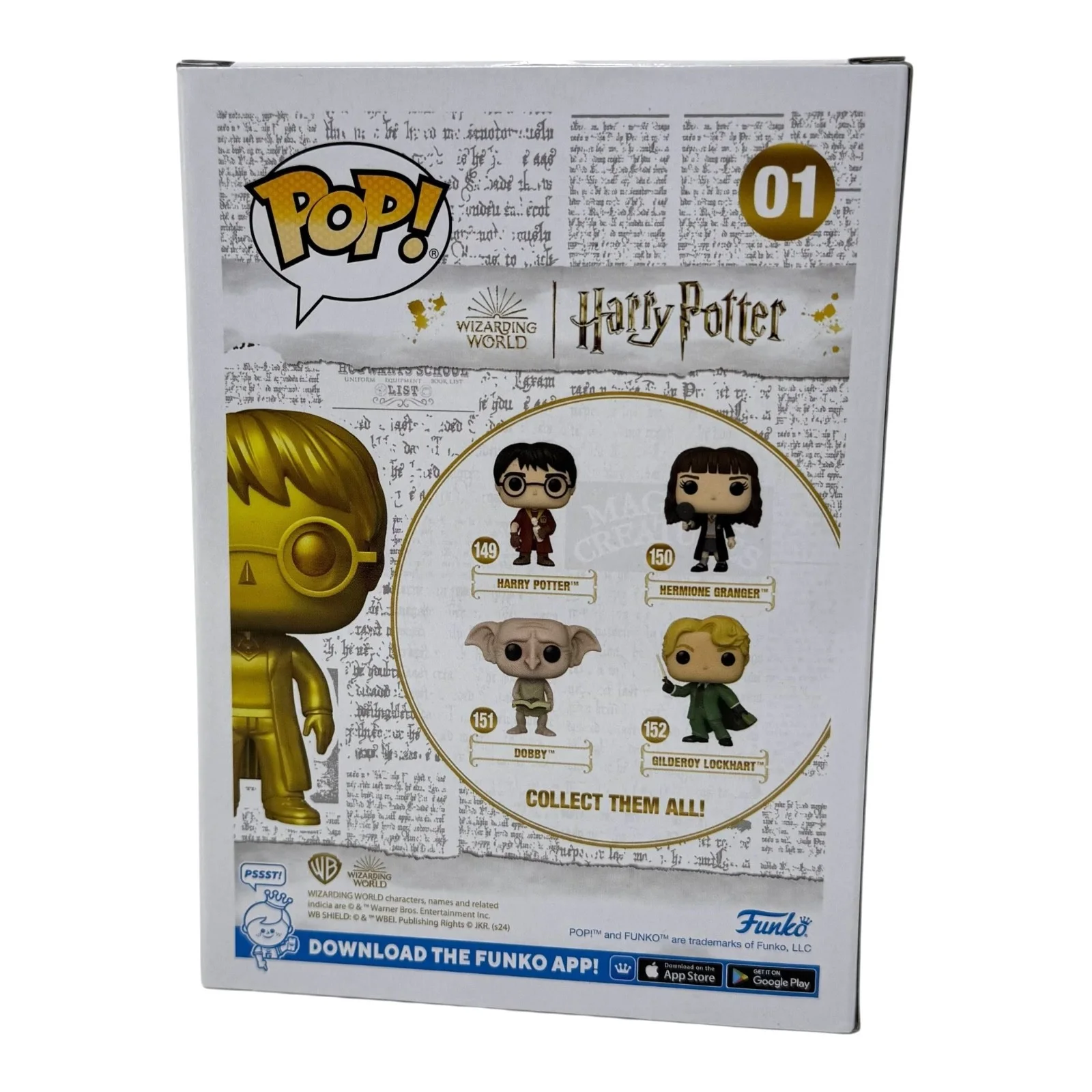Daniel Radcliffe — Daniel Radcliffe Signed Harry Potter Funko Pop #01 Autograph Figure Beckett COA, изображение 4