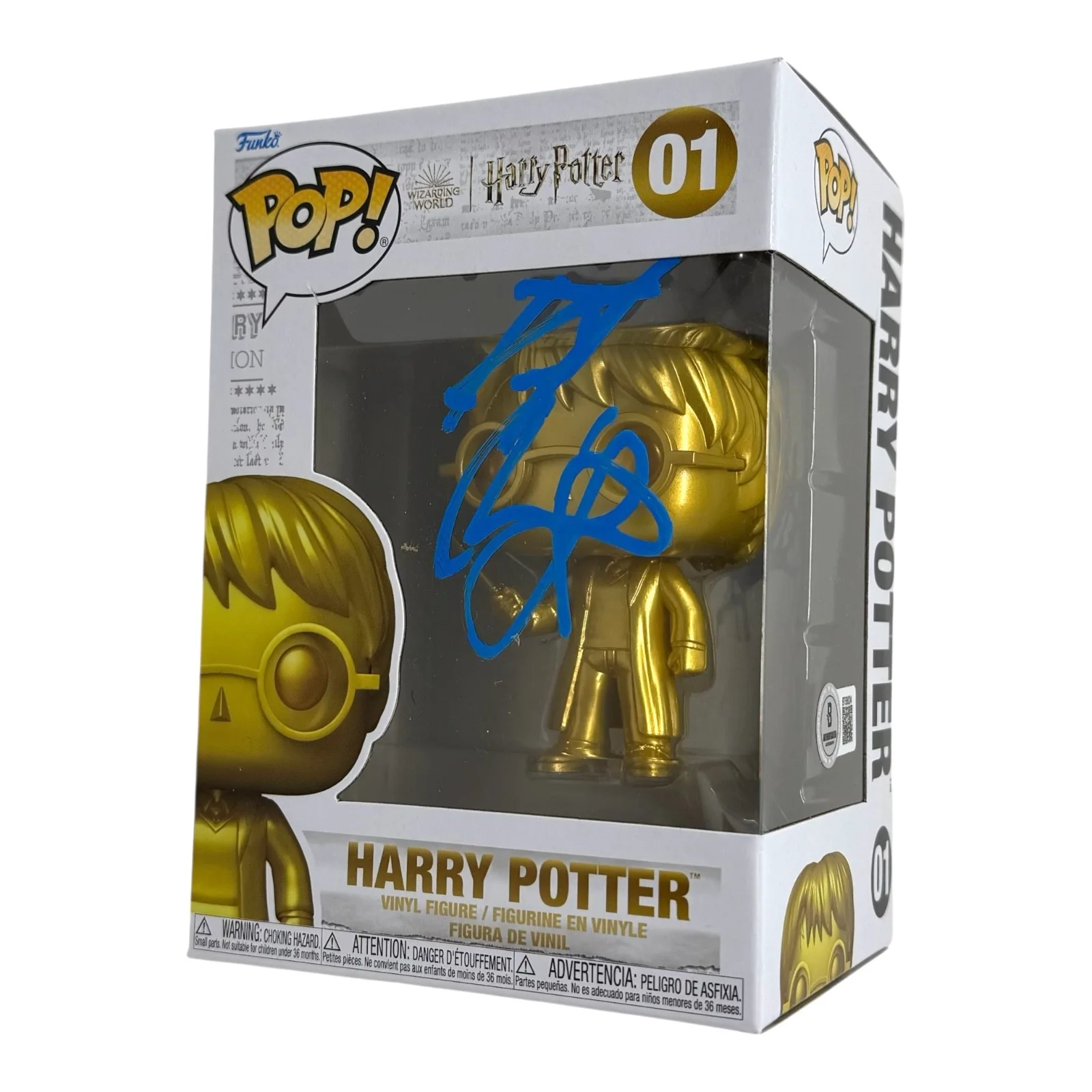 Daniel Radcliffe — Daniel Radcliffe Signed Harry Potter Funko Pop #01 Autograph Figure Beckett COA, изображение 2
