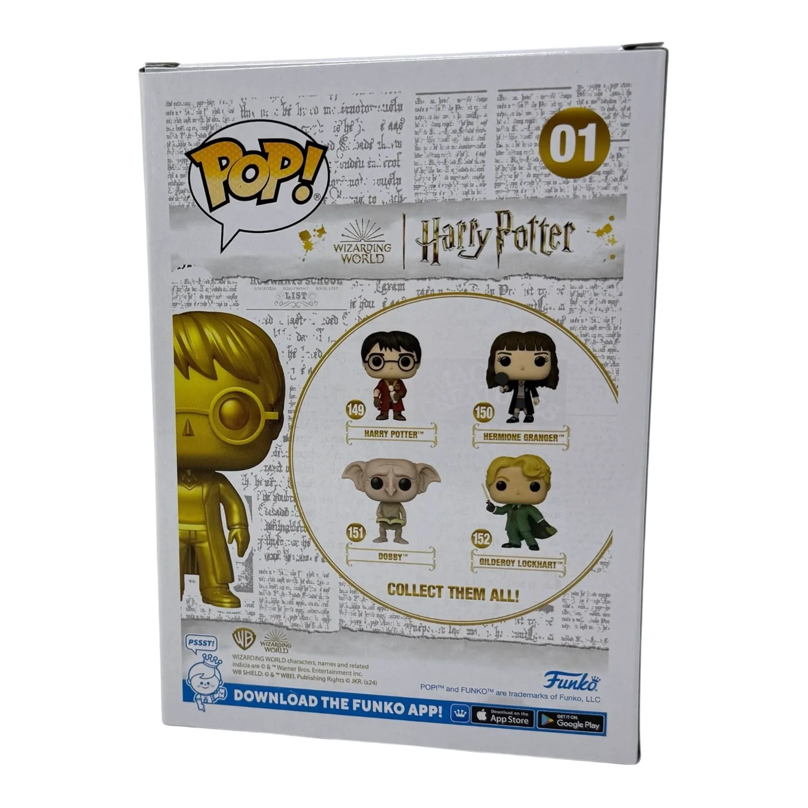 Daniel Radcliffe — Daniel Radcliffe Signed Harry Potter Funko Pop #01 Autograph Figure Beckett COA, изображение 4