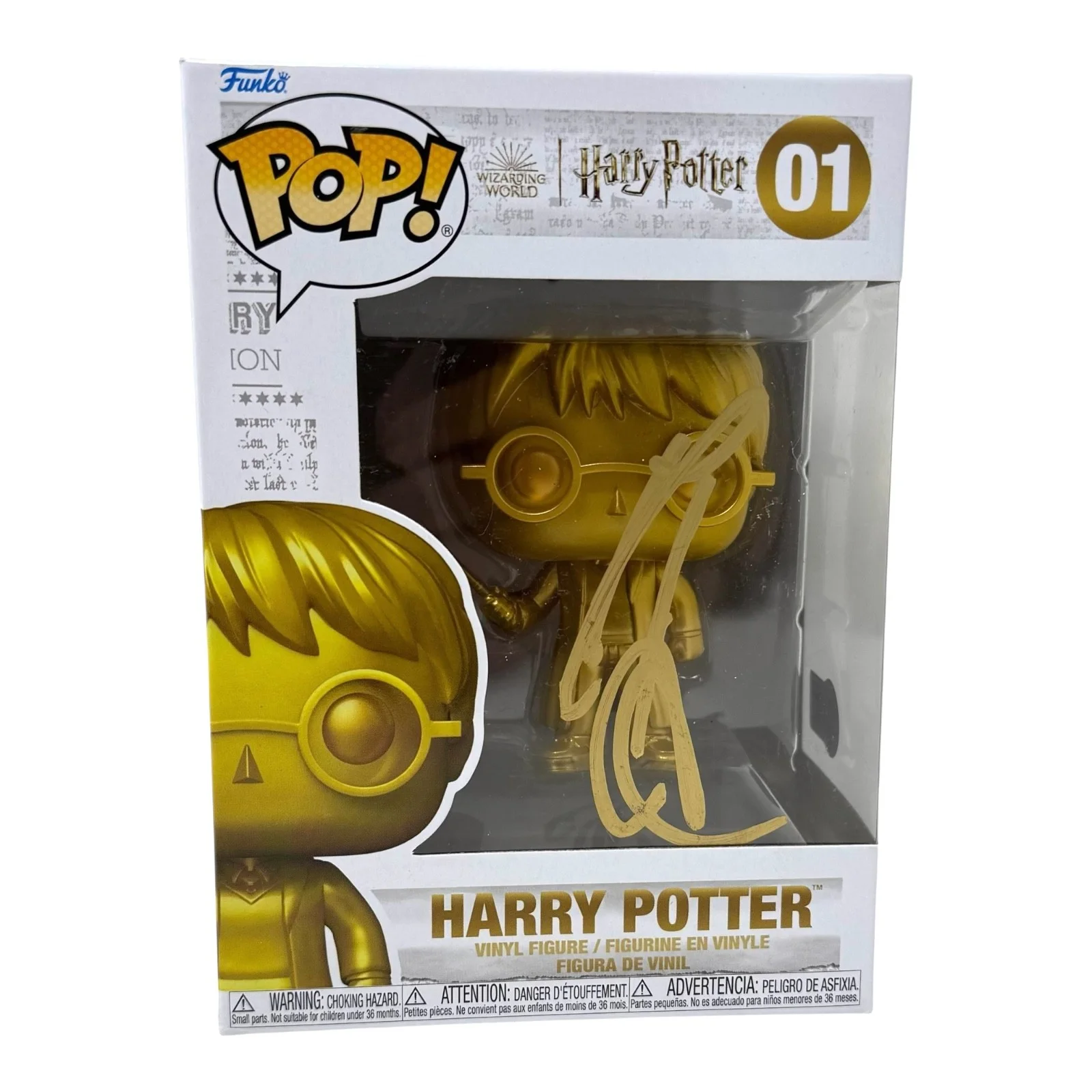 Daniel Radcliffe — Daniel Radcliffe Signed Harry Potter Funko Pop #01 Autograph Figure Beckett COA, image 2