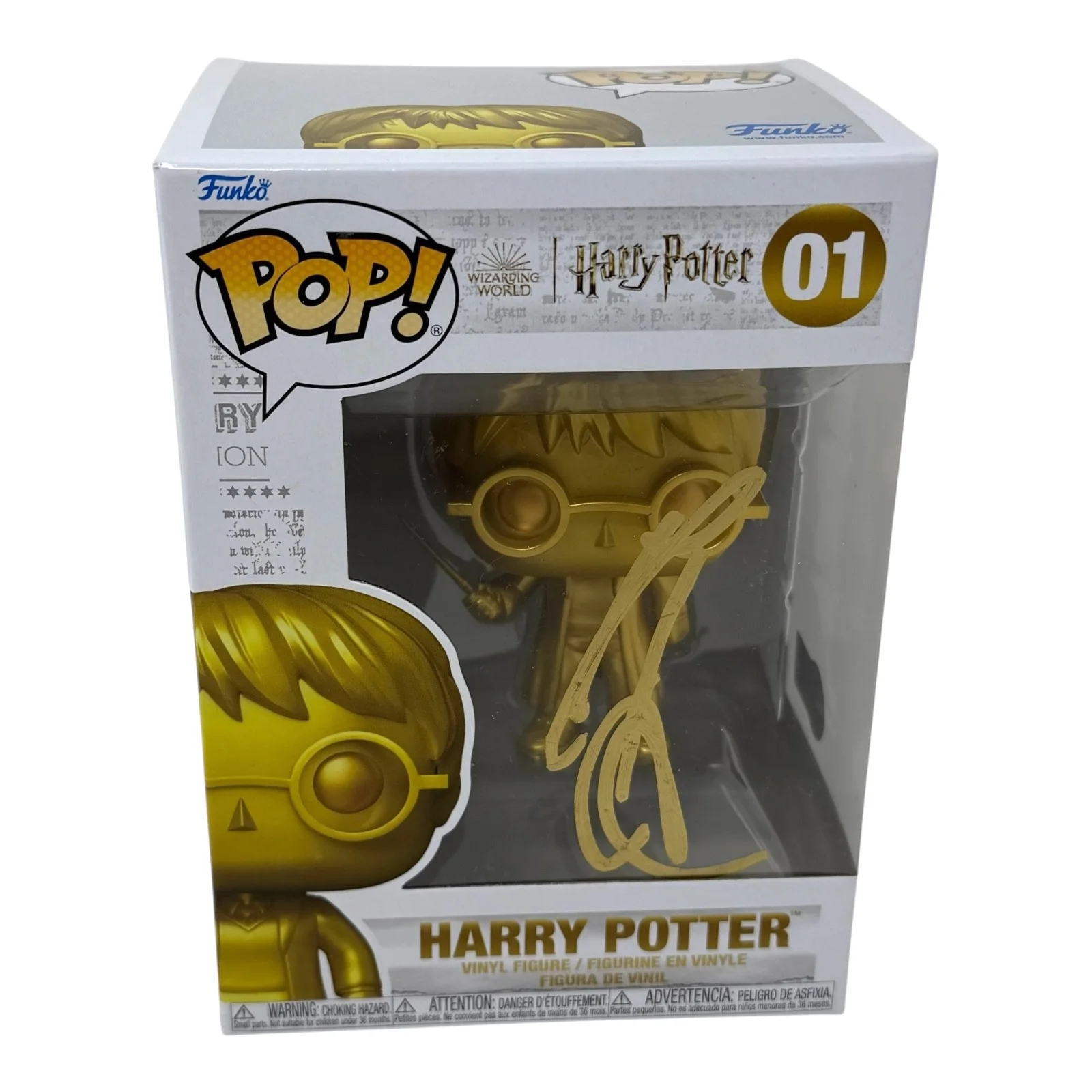 Daniel Radcliffe — Daniel Radcliffe Signed Harry Potter Funko Pop #01 Autograph Figure Beckett COA, image 3