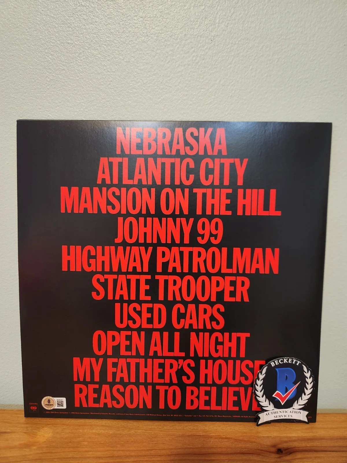 Jeremy Allen White Signed Nebraska Vinyl Deliver Me From Nowhere BAS COA, изображение 2