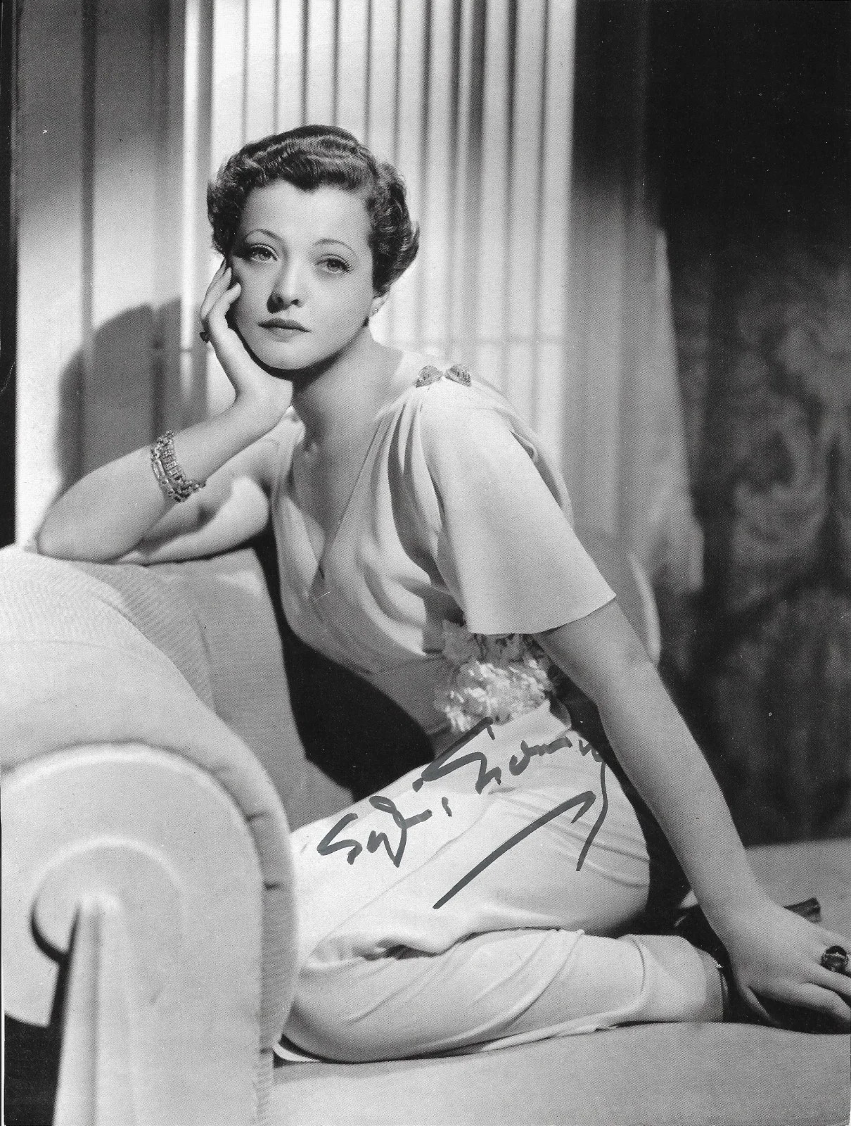 Sylvia Sidney — Sylvia Sidney Signed B&W Book Photo 8.5X11 1910-1999 LOA / COA