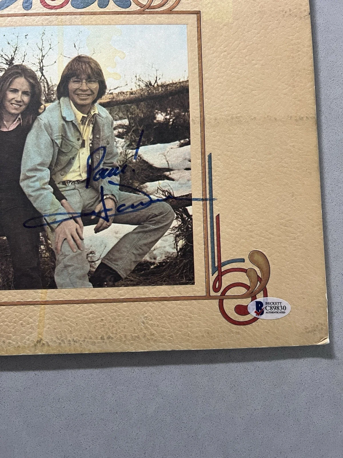 John Denver signed autographed Album Record Vinyl Beckett BAS COA Back Home Agai, изображение 3