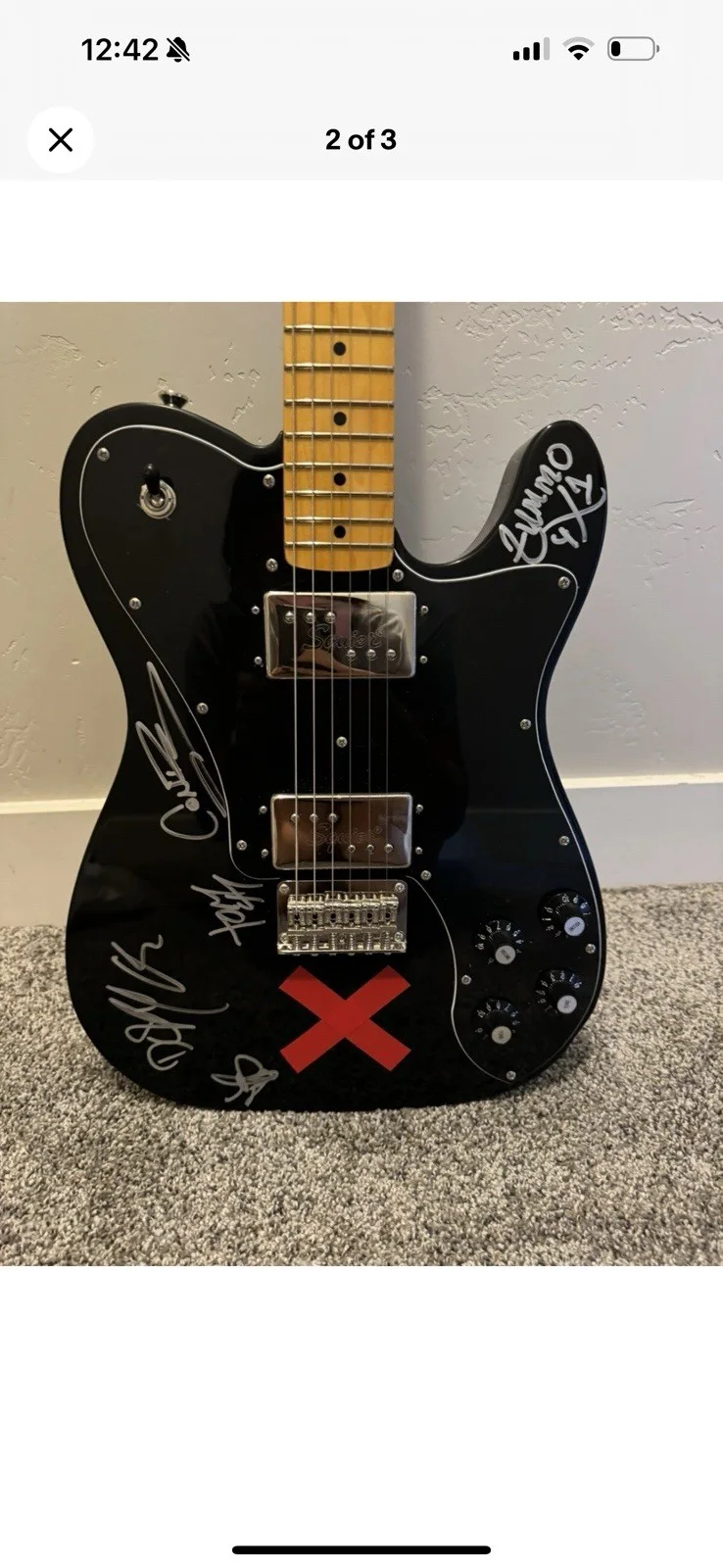 Sum 41 Signed Guitar Autographed by Band, image 2