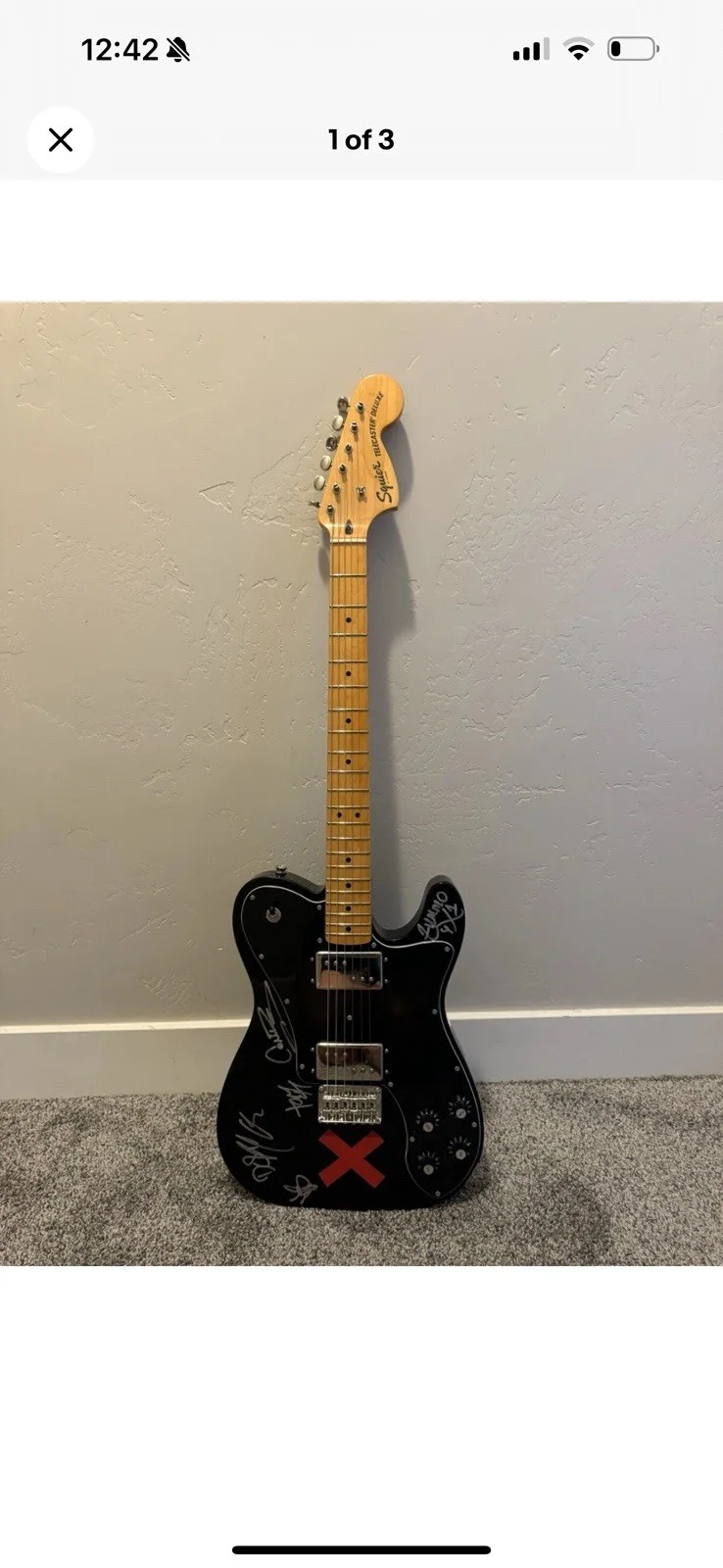 Sum 41 Signed Guitar Autographed by Band, image 3