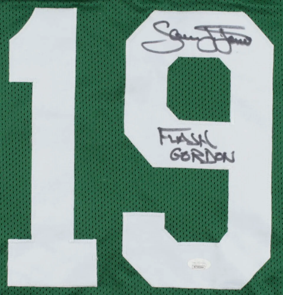 SAM J. JONES AUTOGRAPHED "FLASH GORDON" JERSEY (NEW YORK JETS) - JSA COA!, image 2
