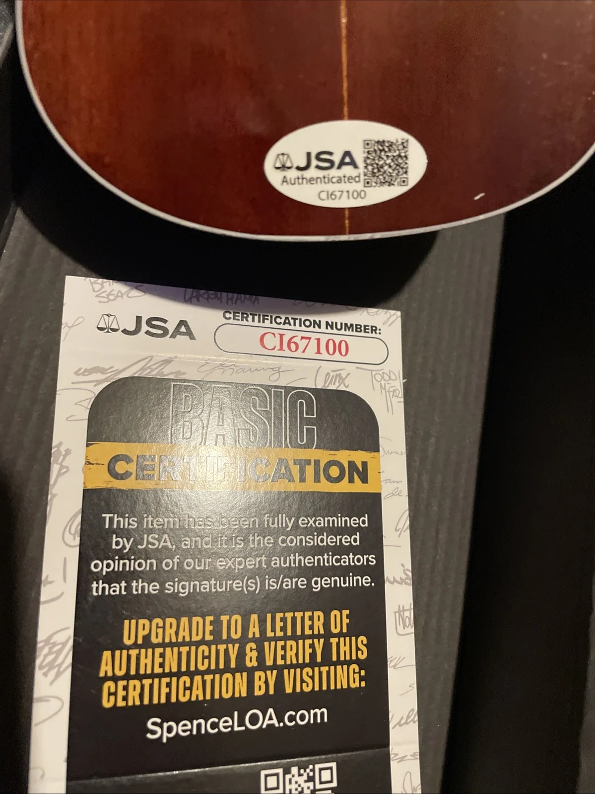 Matt Stell Autographed Signed Mini Guitar JSA Authenticated, image 4