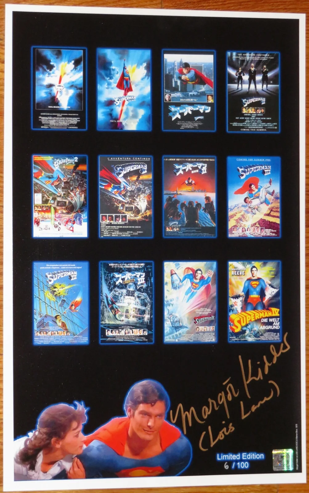 Margot Kidder — SIGNED 11x17 - MARGOT KIDDER "Superman" Movie Series LIMITED Edition Print 6/100, изображение 2