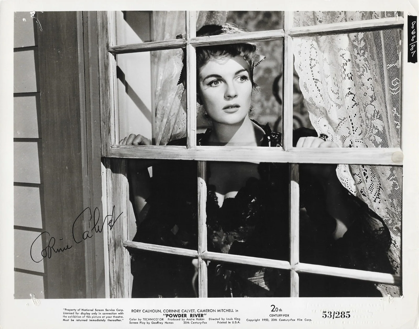 Corinne Calvet — Corinne Calvet Signed 8X10 Vintage B&W 1925 - 2001 LOA / COA