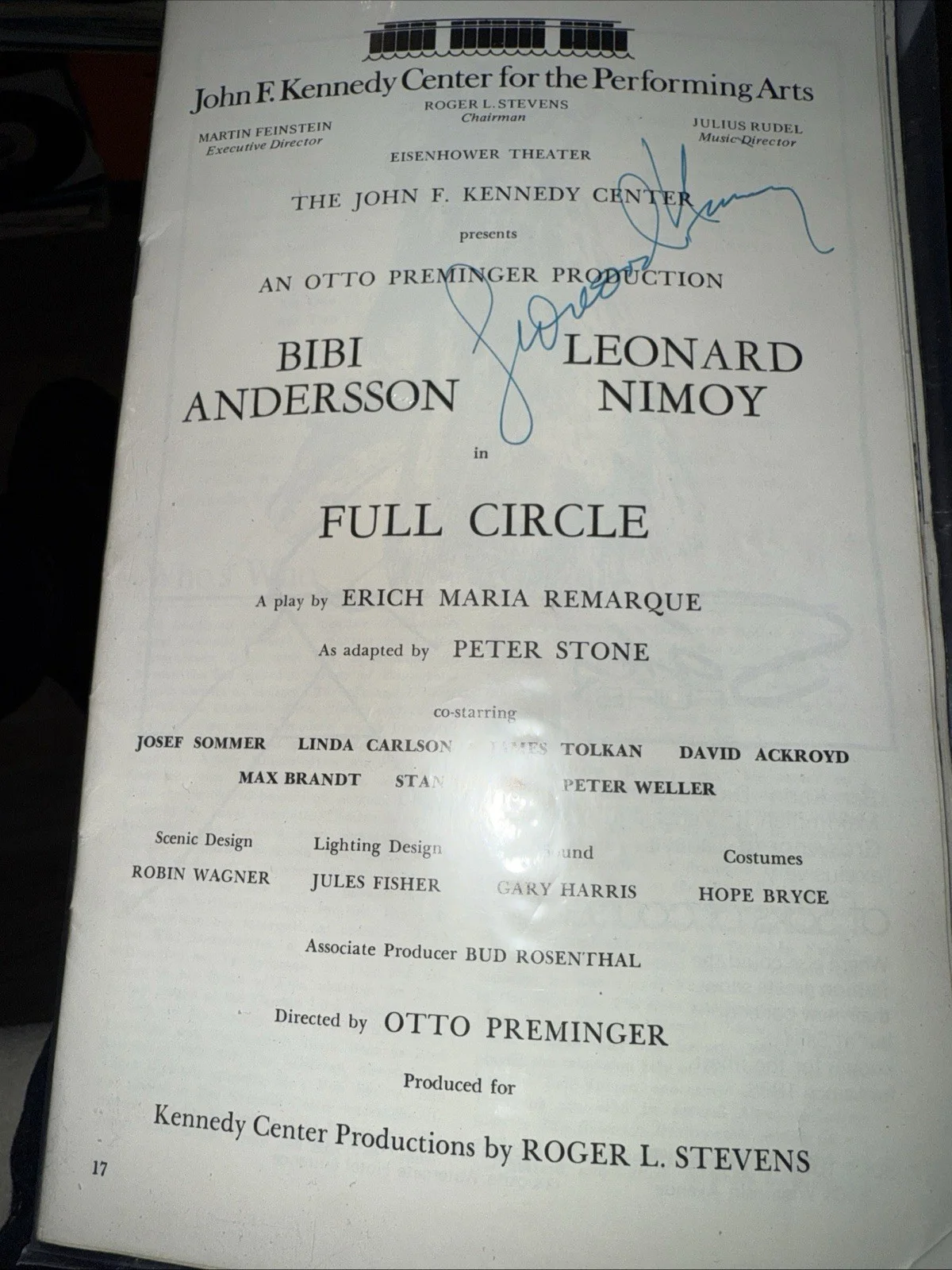 leonard nemoy — not one on ebay ultra rare Leonard Nimoy kennedy arts Full circle auto 1974, image 2