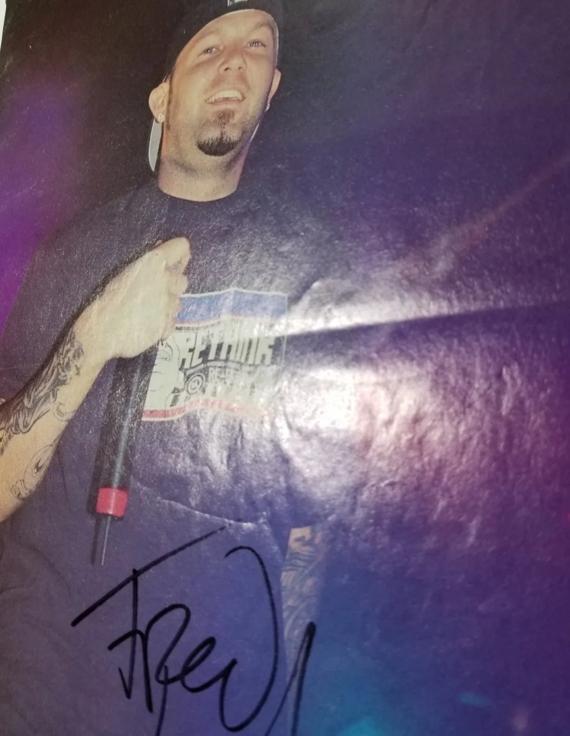 Fred Durst of Limp Bizkit REAL hand SIGNED Mag Pinup Photo JSA COA Autographed, изображение 4