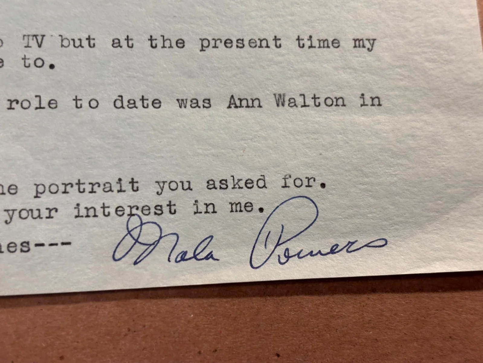 Mala Powers Very Rare Very Early Autographed Letter '54 Great Content Outrage, image 5