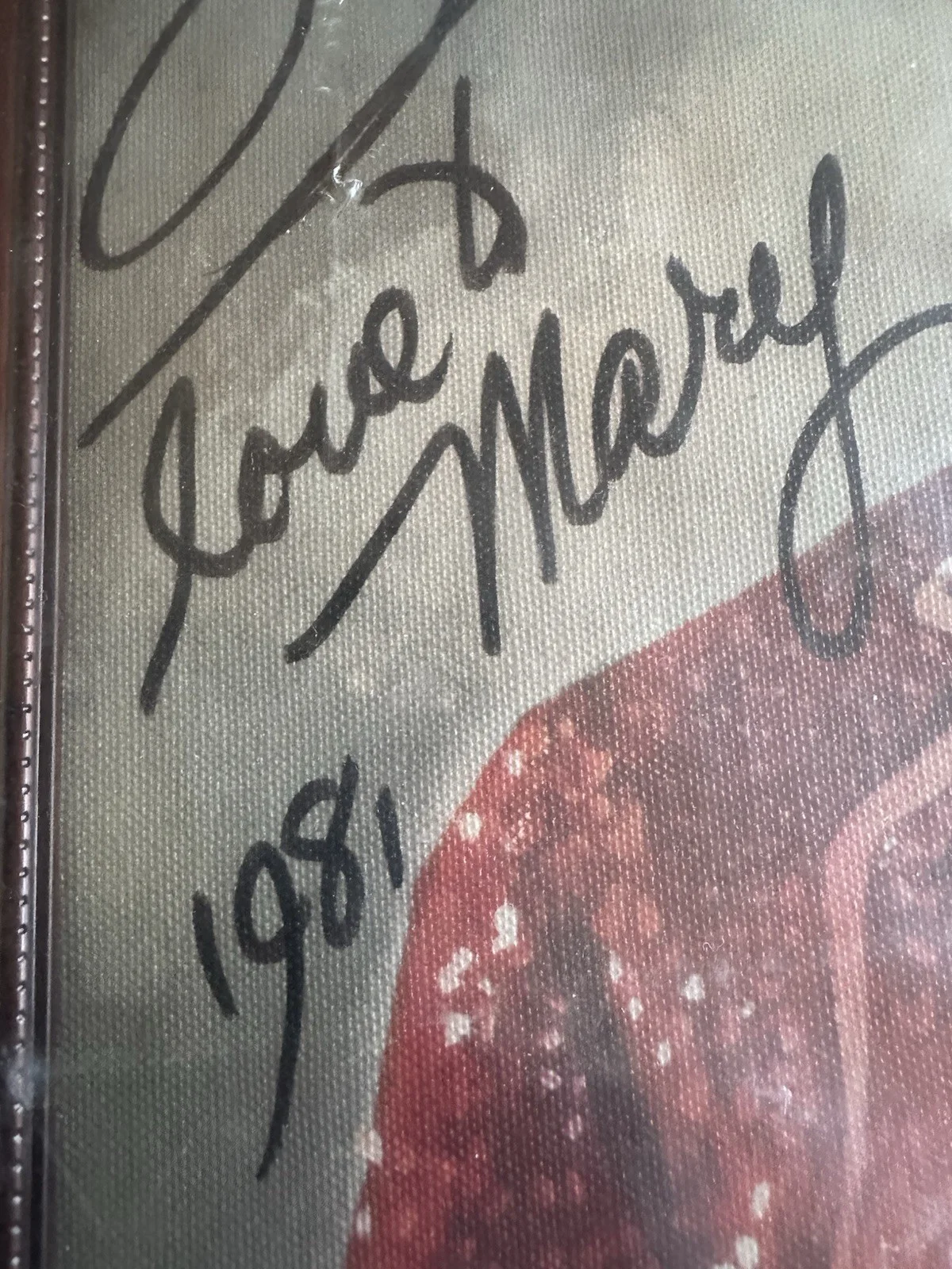 Genuine Liberace Hand Signed Autographed Oil on Canvas Print in Fine Wood Frame, image 5