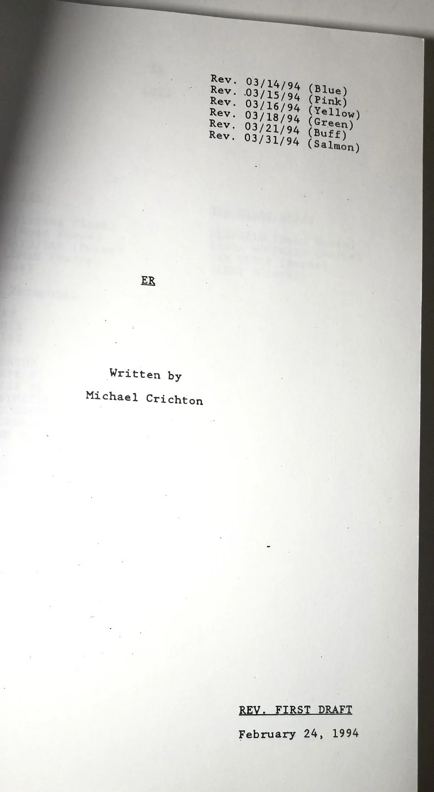 George Clooney, Michael Crichton, Anthony Edwards, Noah Wyle — ER cast SIGNED Pilot Episode Script JSA LOA Autograph Clooney Michael Crichton +, image 5