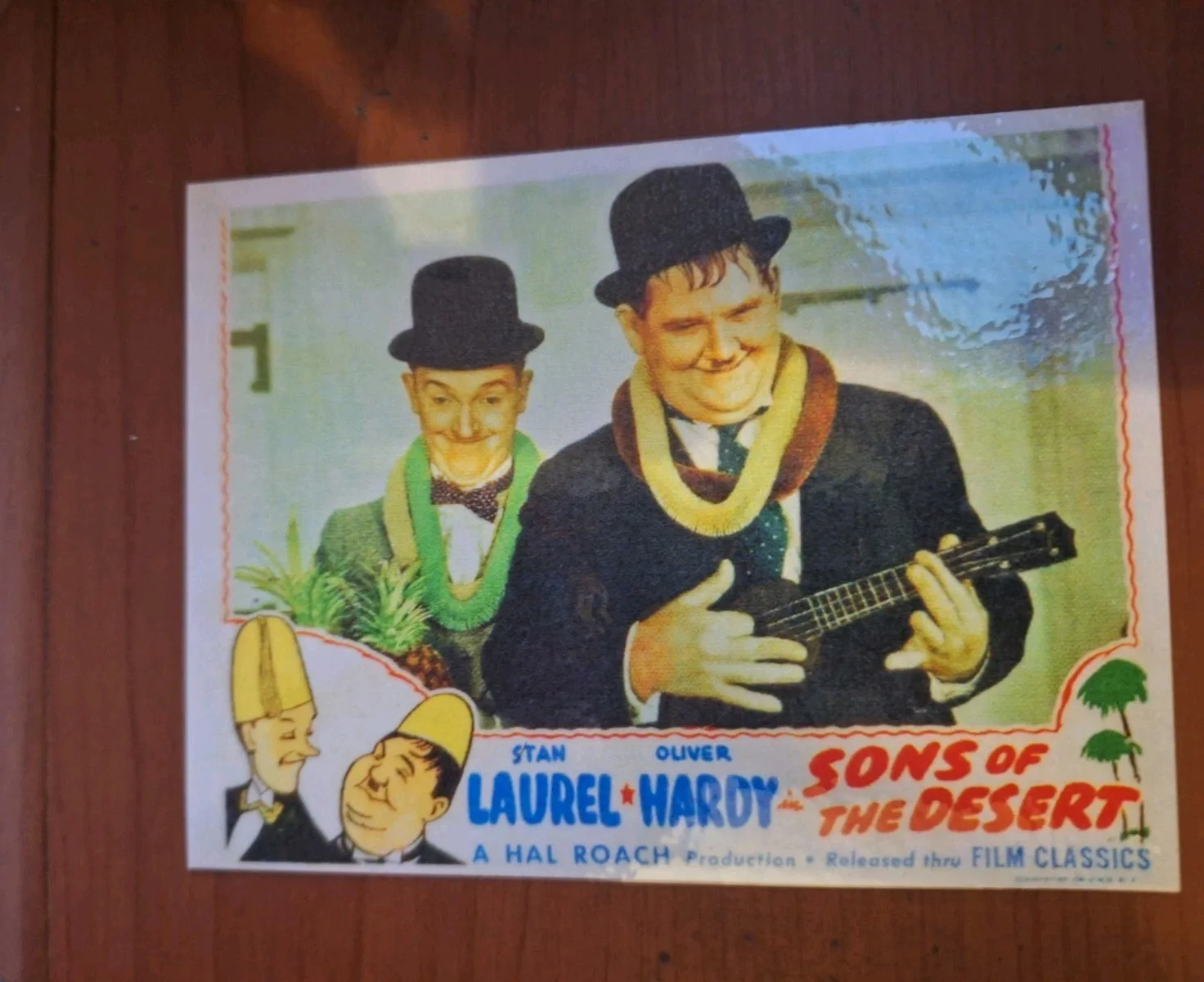 Laurel and Hardy "Sons of the Desert" 1945 US Lobby Card Poster Modern Postcard, изображение 3