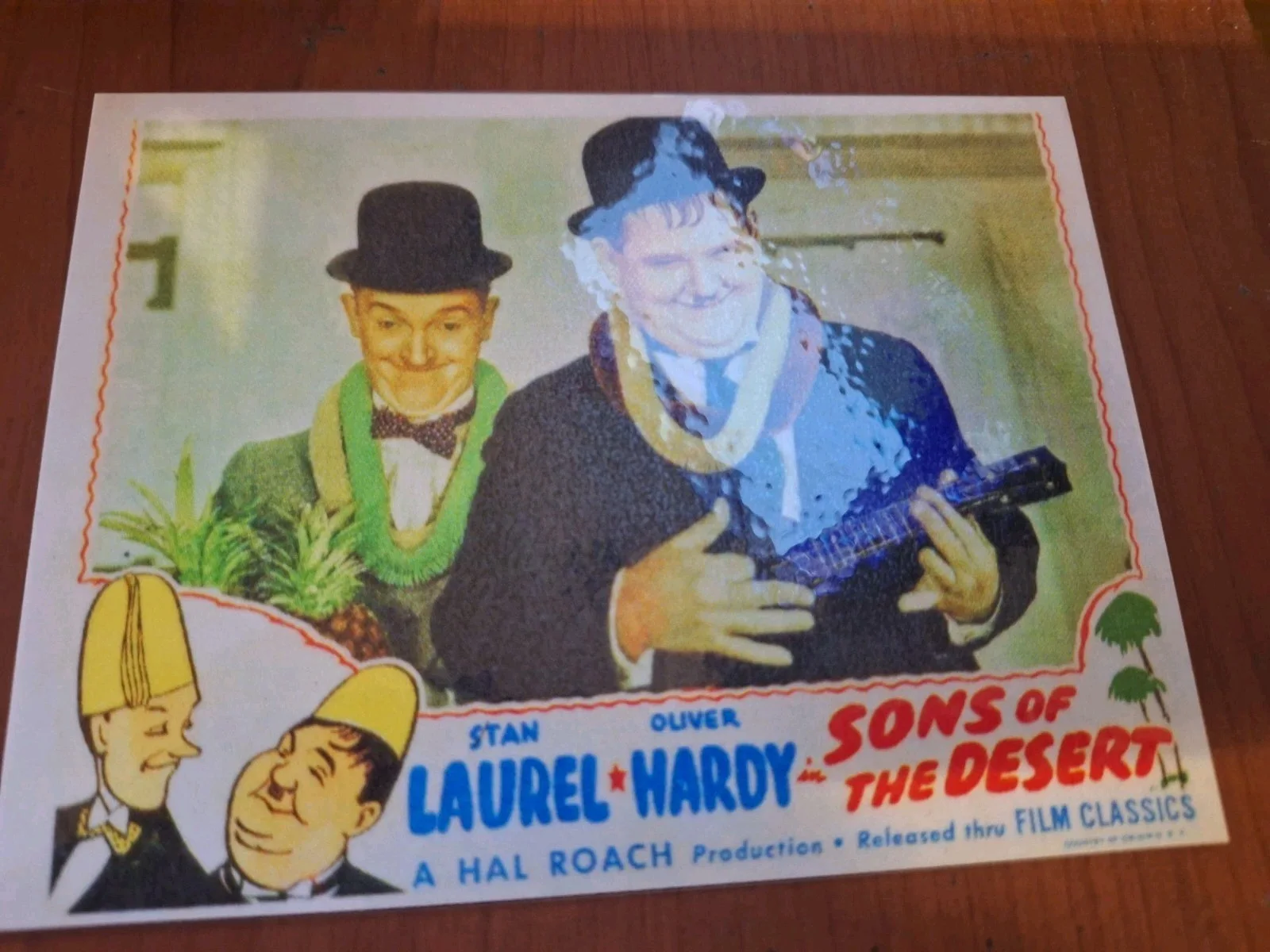 Laurel and Hardy "Sons of the Desert" 1945 US Lobby Card Poster Modern Postcard, изображение 4