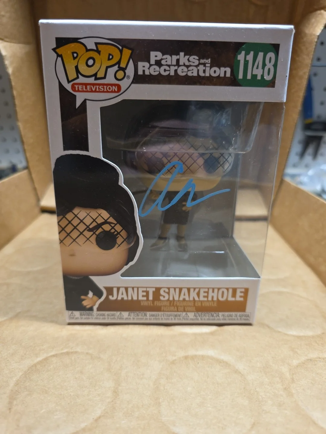 Aubrey Plaza — Aubrey Plaza Hand Signed Janet Snake Hole Funko Pop Parks And Recreation