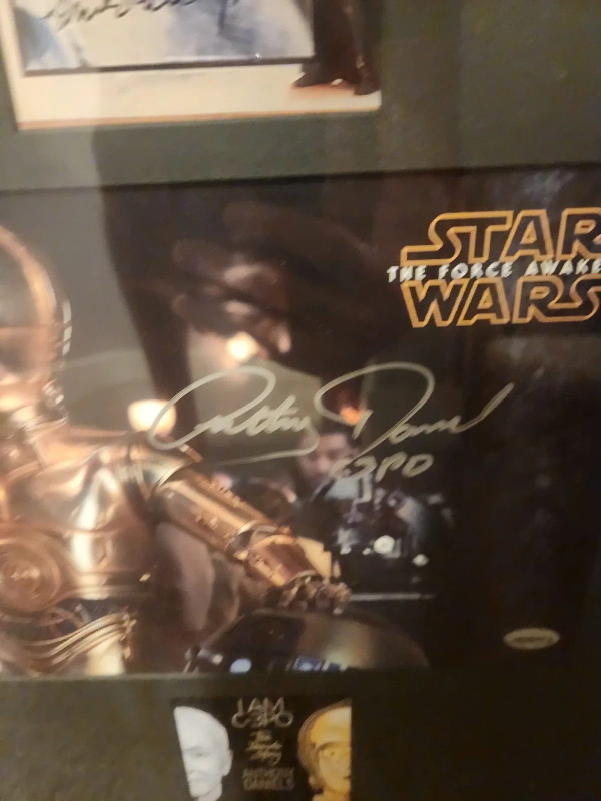 JAMES EARL JONES SIGNED DARTH VADER STAR WARS & Anthony Daniels Auto Framed, image 3