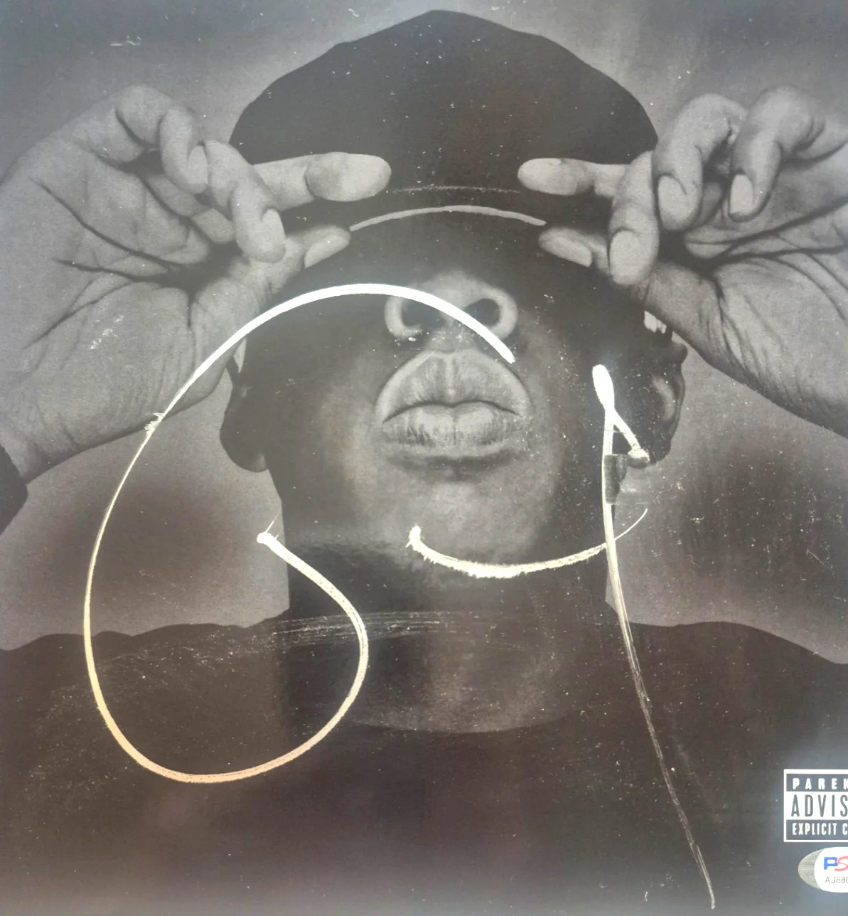 JAY-Z SIGNED AUTOGRAPHED THE BLACK ALBUM VINYL HOVA BEYONCE RARE CARTER PSA COA, изображение 2