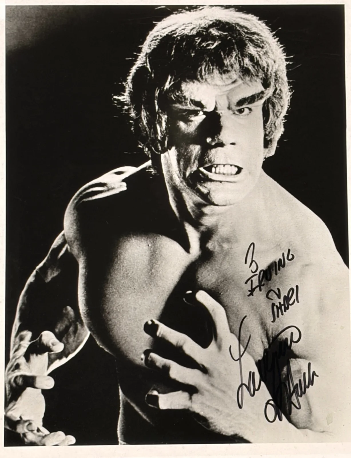 LOU FERRIGNO — Lou Ferrigno Signed•8x10 Auto•The Incredible Hulk • Todd Mueller Autographs COA, изображение 2