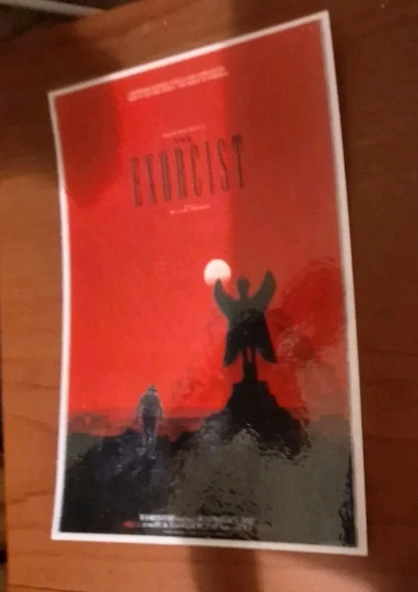 "The Exorcist" 1974 UK Mondo Theatrical Film Poster Modern Art Postcard, изображение 3