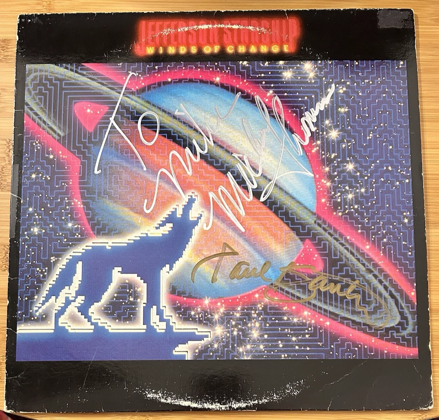 Jefferson Starship "Winds Of Change" Vinyl - Autographed - Paul Kantner +1, image 2
