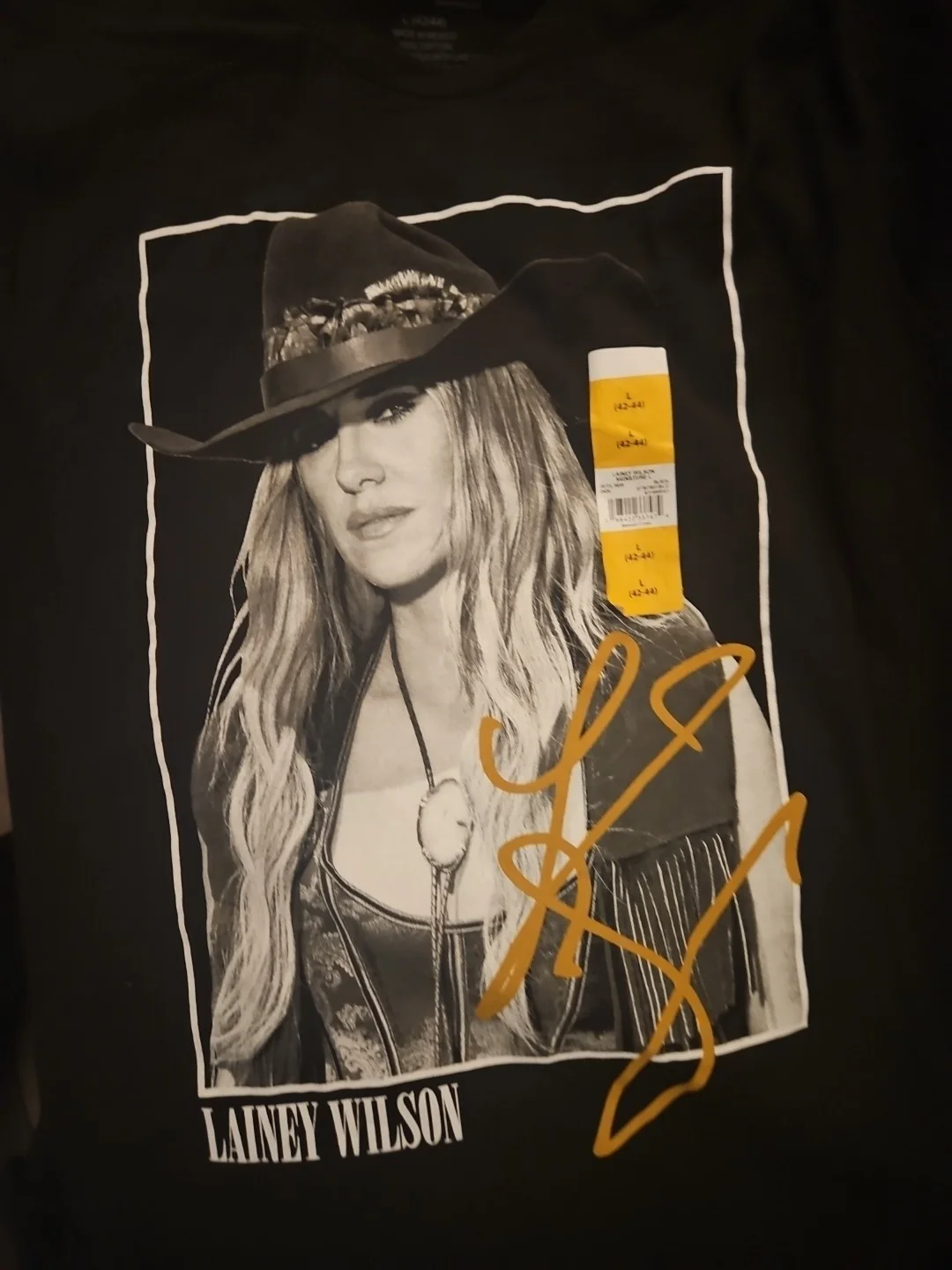 Nwt Lainey Wilson ( Country Singer) Black Unisex Tshirt Size Large 42/44, изображение 3