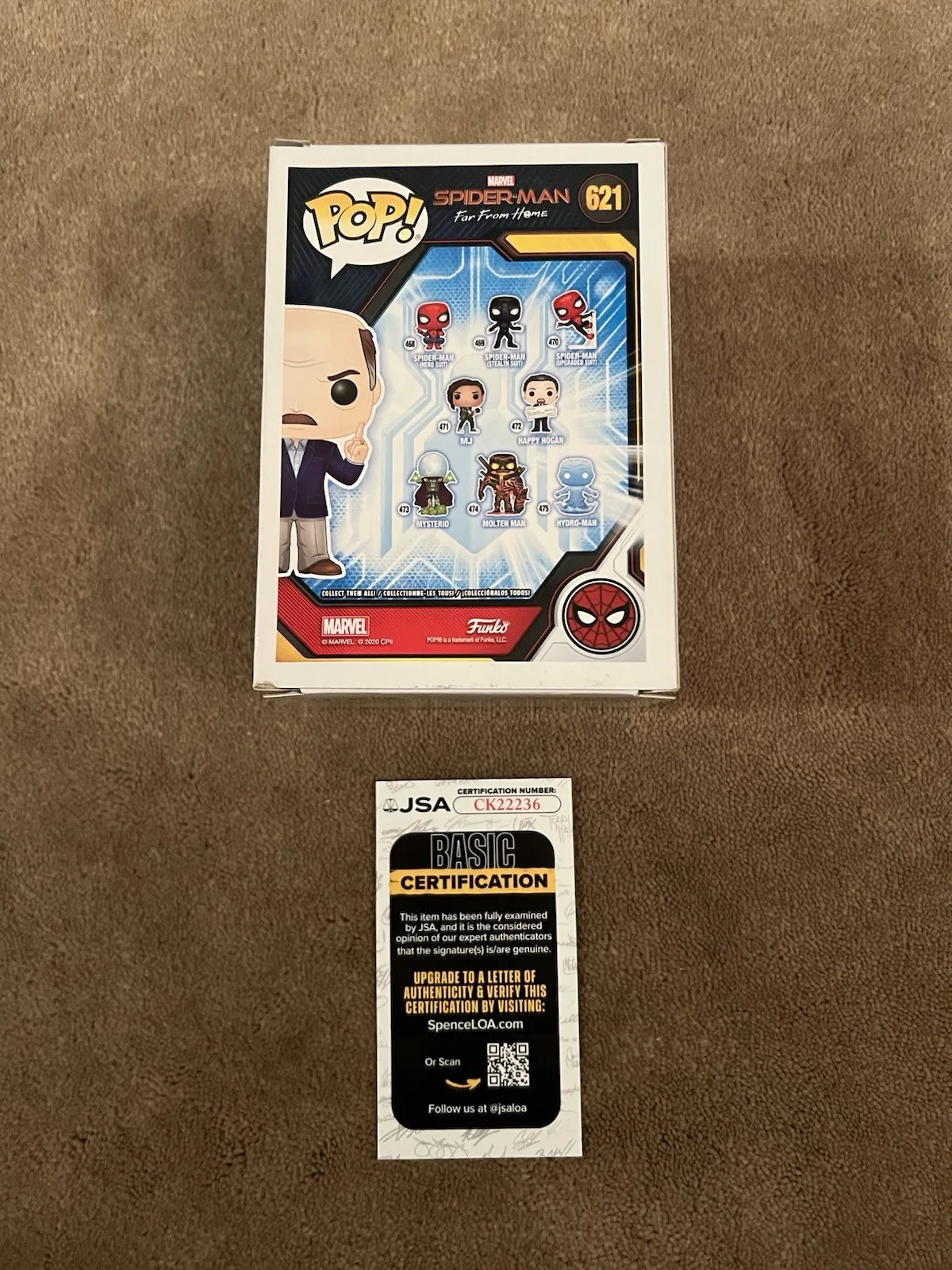 J.K. Simmons Autographed Funko Pop JK J. Jonah Jameson Spider-Man JSA AUTHENTIC, изображение 4