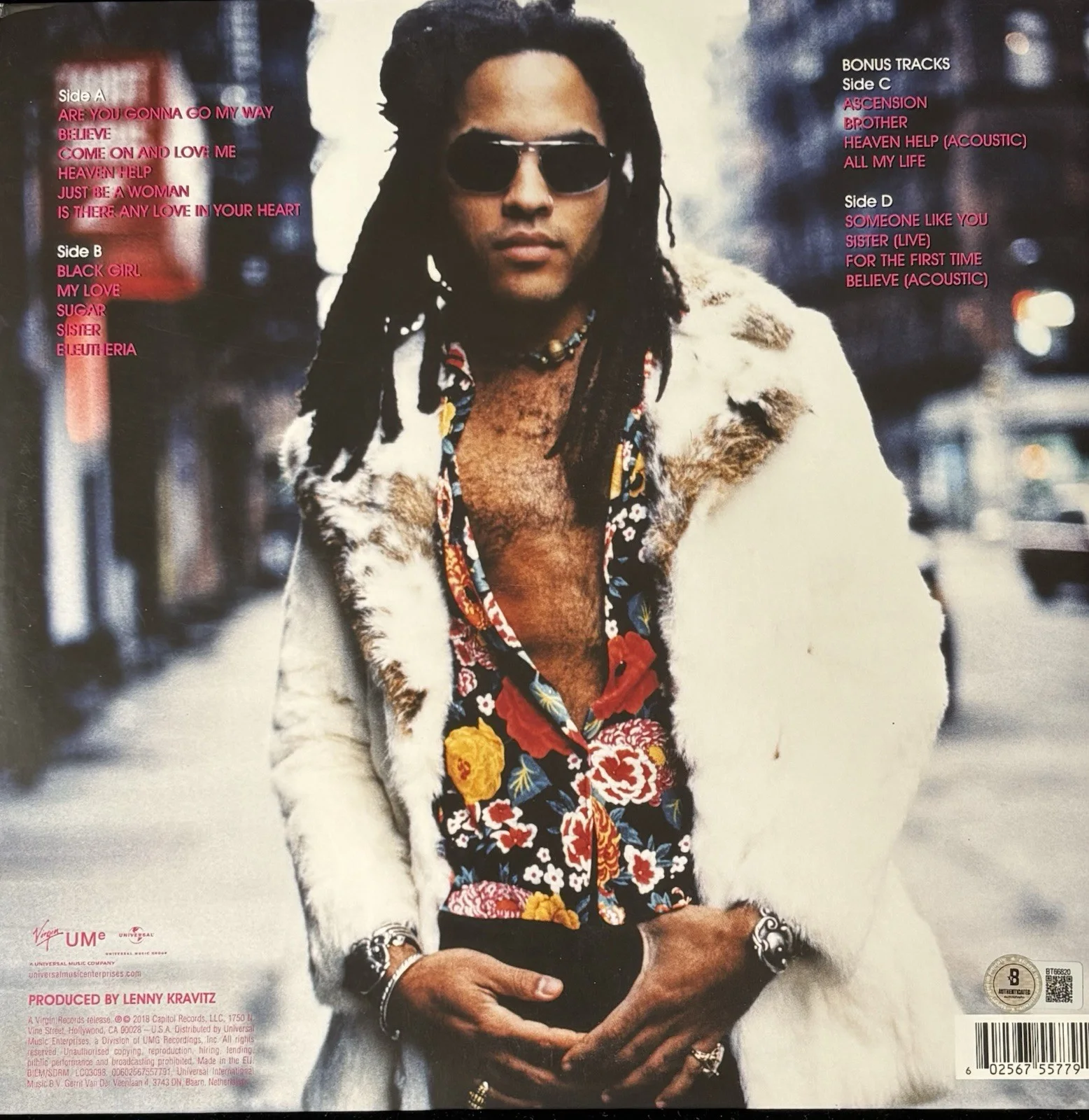 Lenny Kravitz Signed Are You Gonna Go My Way Album LP BAS COA Beckett Autograph, изображение 2