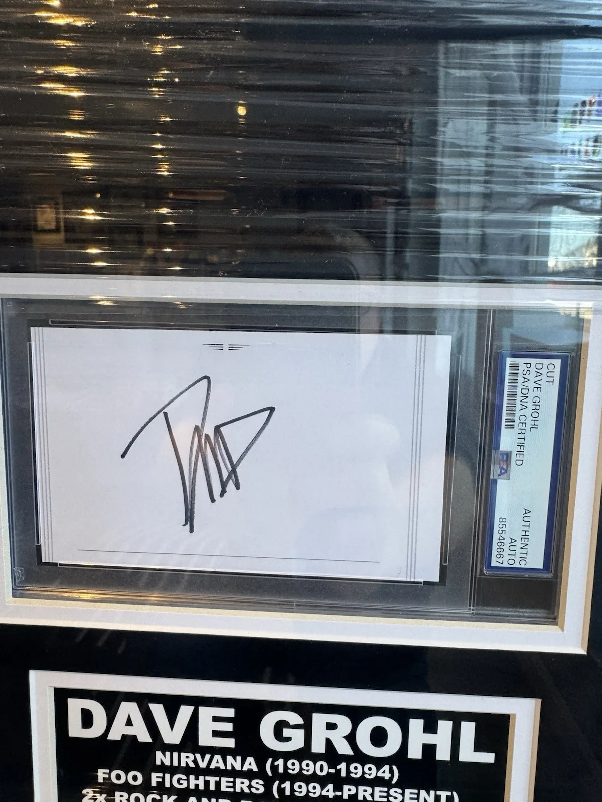 Musican Foo Fighters Dave Grohl Signed Autographed Framed Photo Psa Authentic, image 2