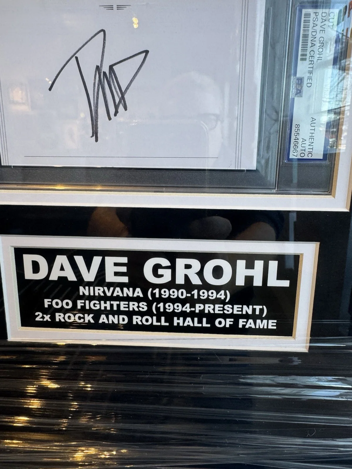 Musican Foo Fighters Dave Grohl Signed Autographed Framed Photo Psa Authentic, image 3