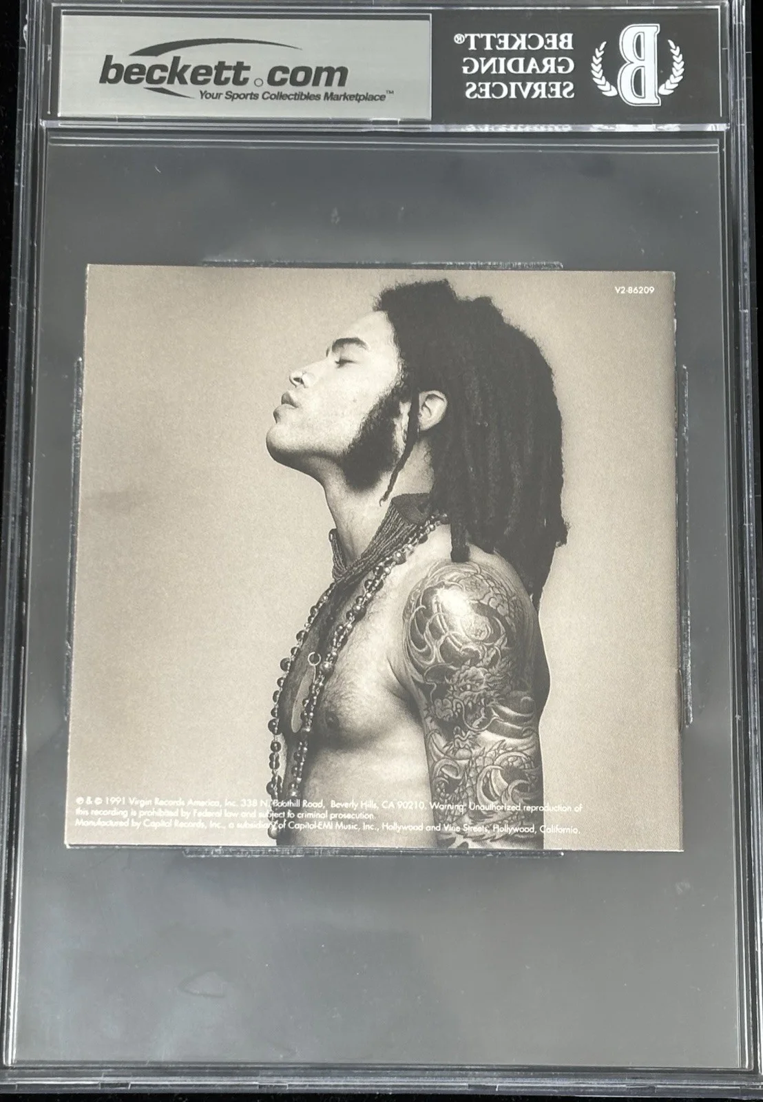 Lenny Kravitz Mama Said Signed CD Booklet BAS Beckett Encapsulated Autograph, image 2