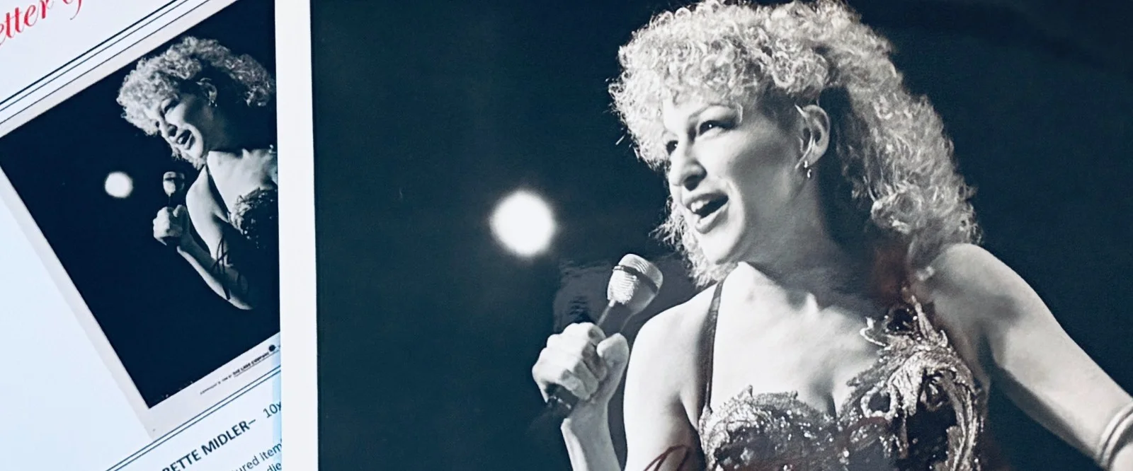 BETTE MIDLER SIGNED•In Concert• VINTAGE 1980• Todd Mueller Autographs LOA COA, image 2