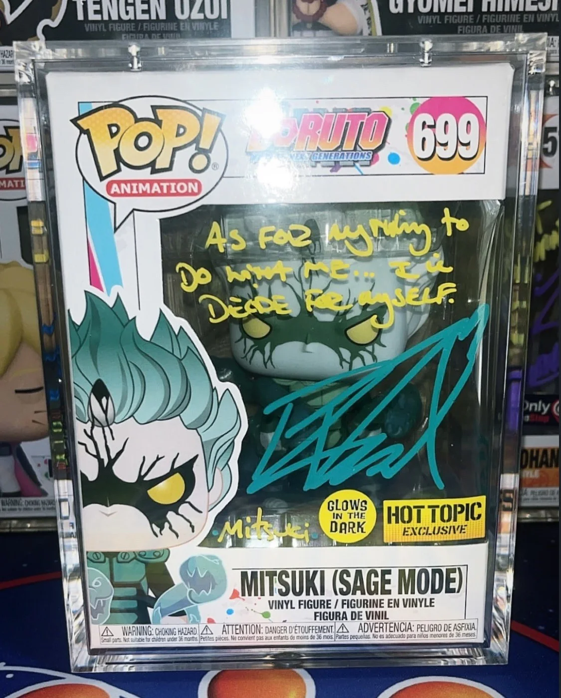 ROBBIE DAYMOND — ROBBIE DAYMOND SIGNED MITSUKI SAGE MODE FUNKO BORUTO HT EXCLUSIVE, image 2