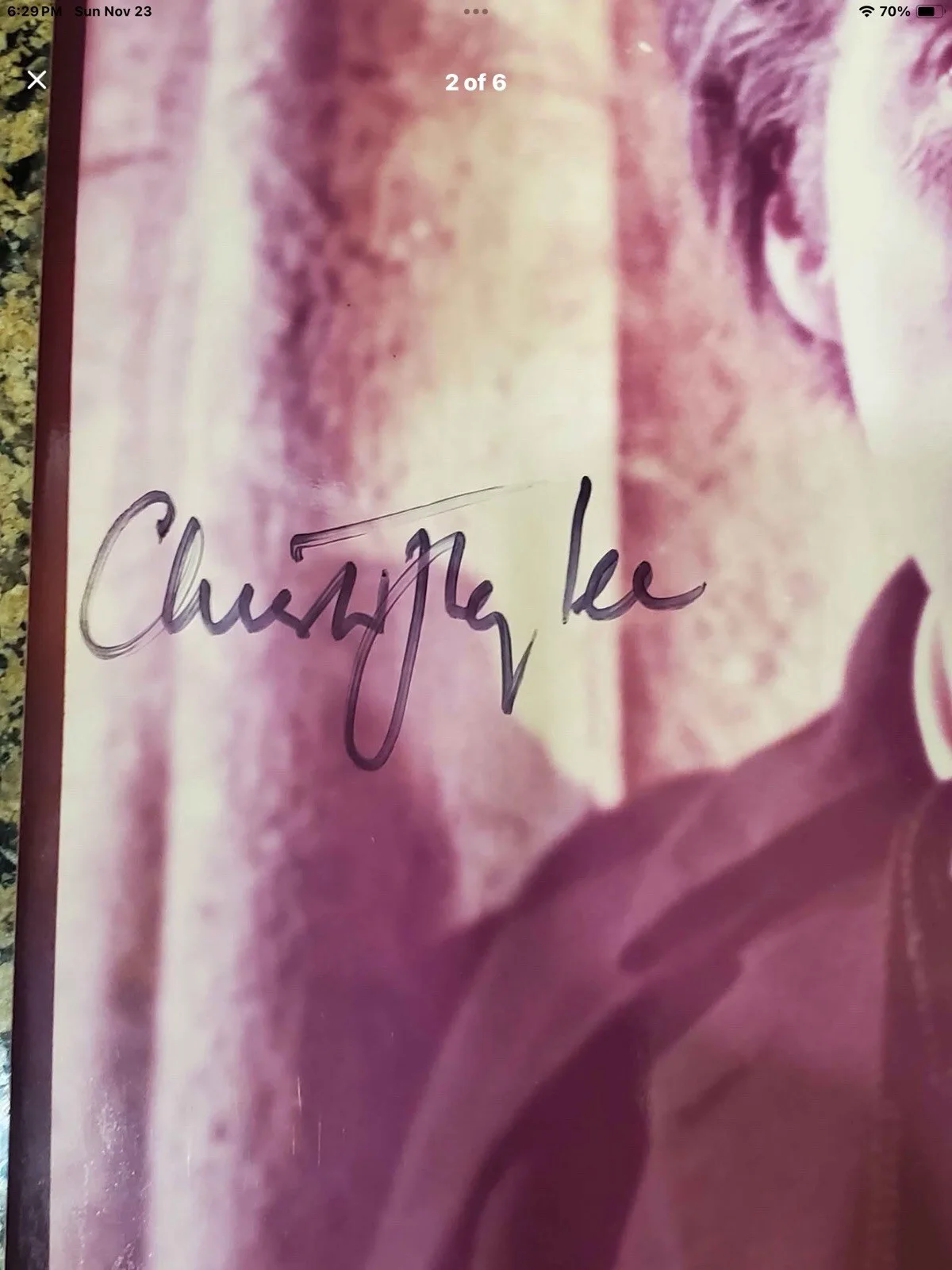 Christopher Lee as Dracula Signed Photo, image 2