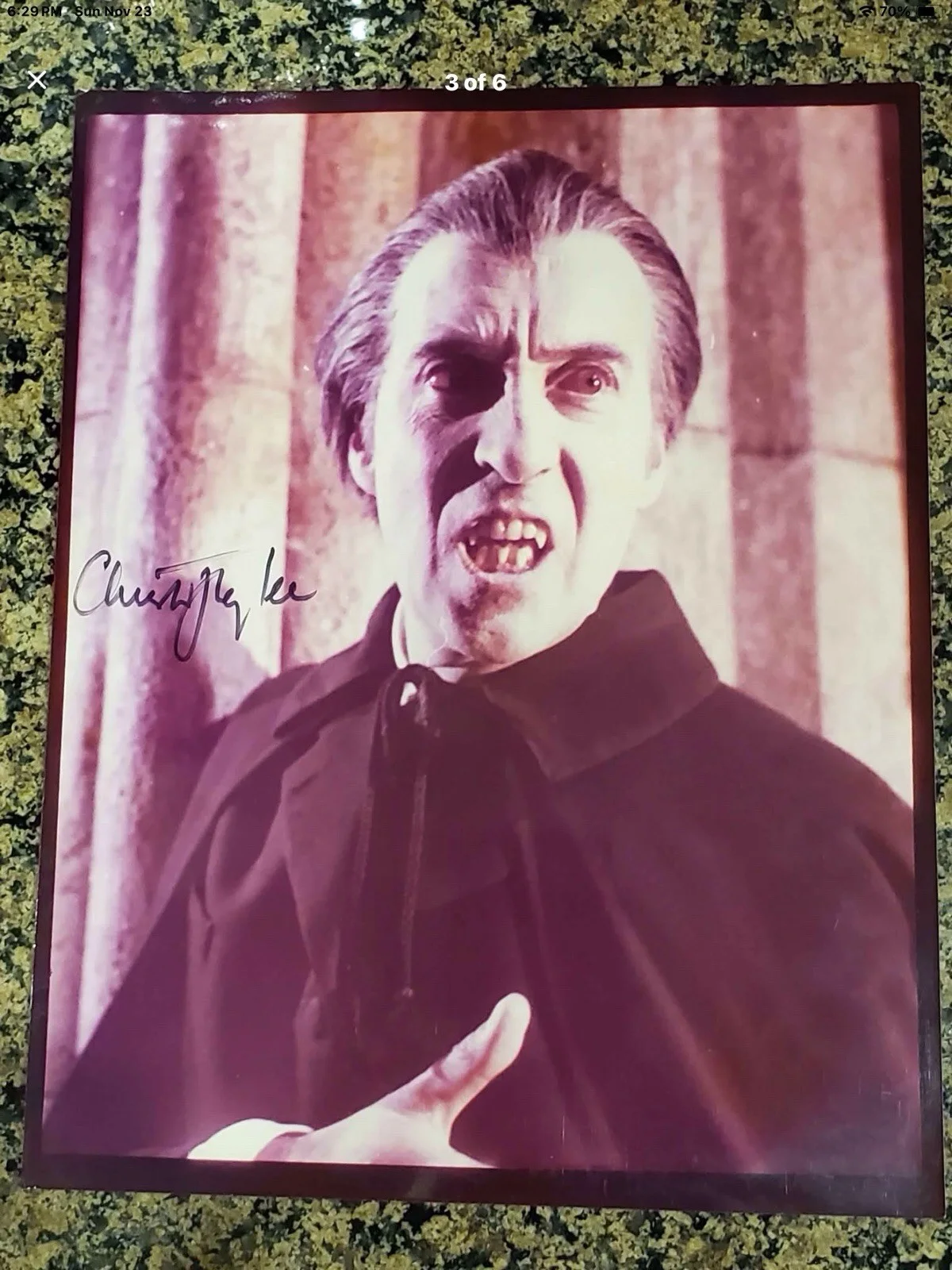 Christopher Lee as Dracula Signed Photo, image 3