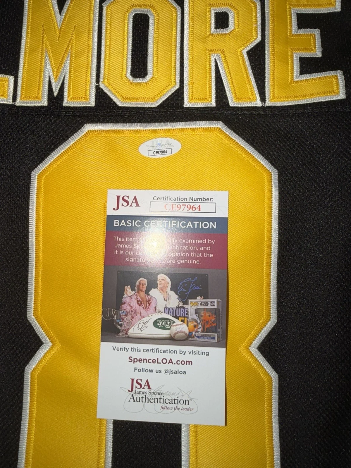 Adam Sandler — ADAM SANDLER SIGNED AUTOGRAPH HAPPY GILMORE BOSTON BRUINS HOCKEY JERSEY JSA COA, image 3