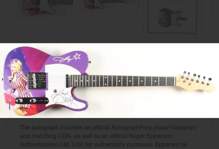 Dolly Parton Signed Full-Size Electric Guitar Inscribed "Love" REAL COA, image 2