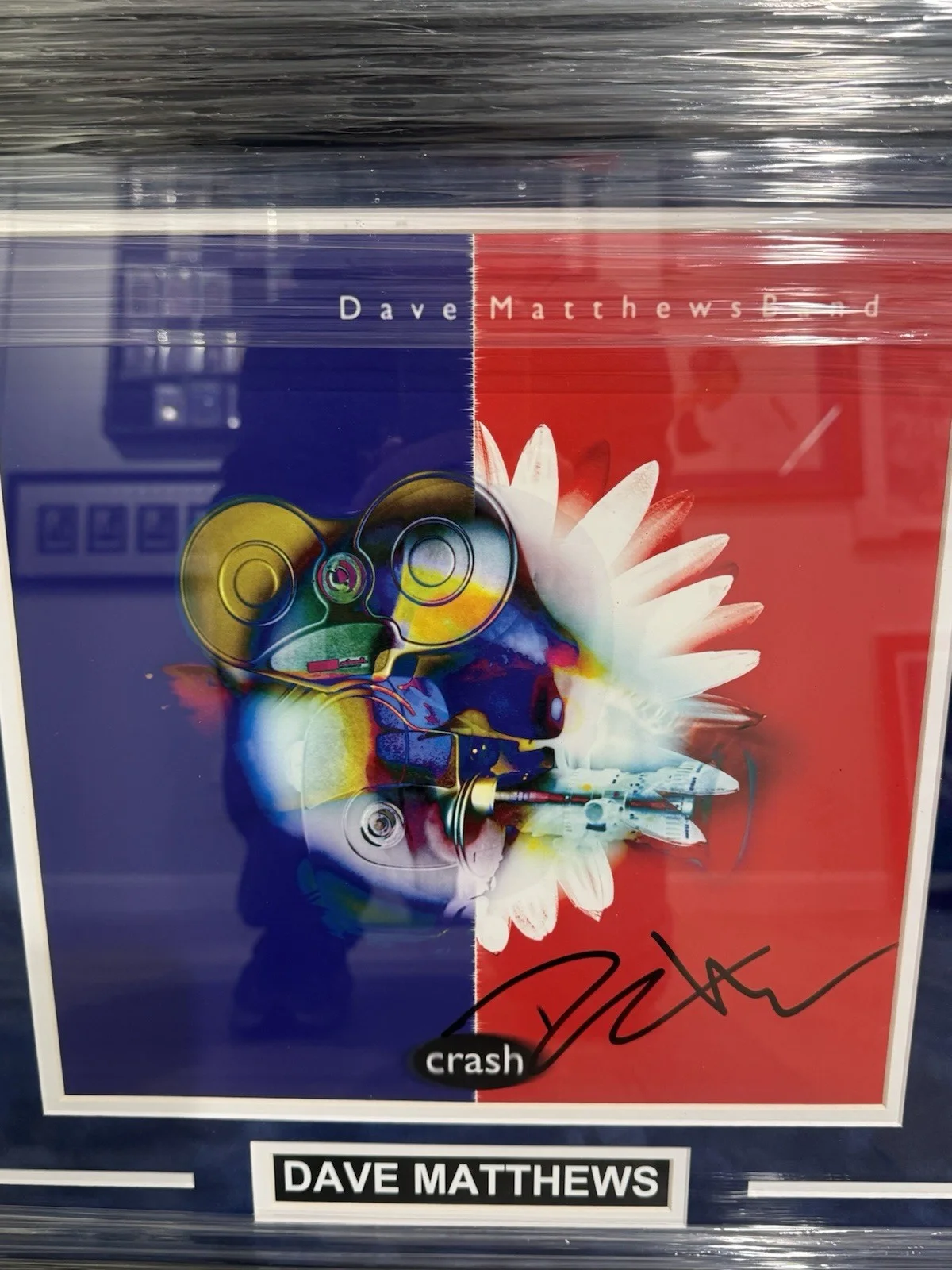 Dave Mathews Signed Autographed Framed 43x18 Crash Album With Beckett Co, изображение 2