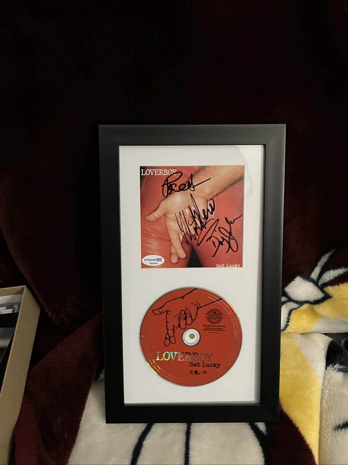 LOVERBOY GET LUCKY FRAMED CD & BOOKLET ACOA CERTIFIED PAUL DEAN Mike RENO DOUG J, изображение 4