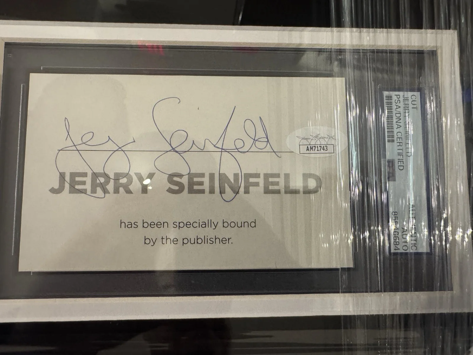 Jerry Seinfeld — Jerry Seinfeld Signed Autographed 21x17 Framed Photo Psa Authentic, image 2