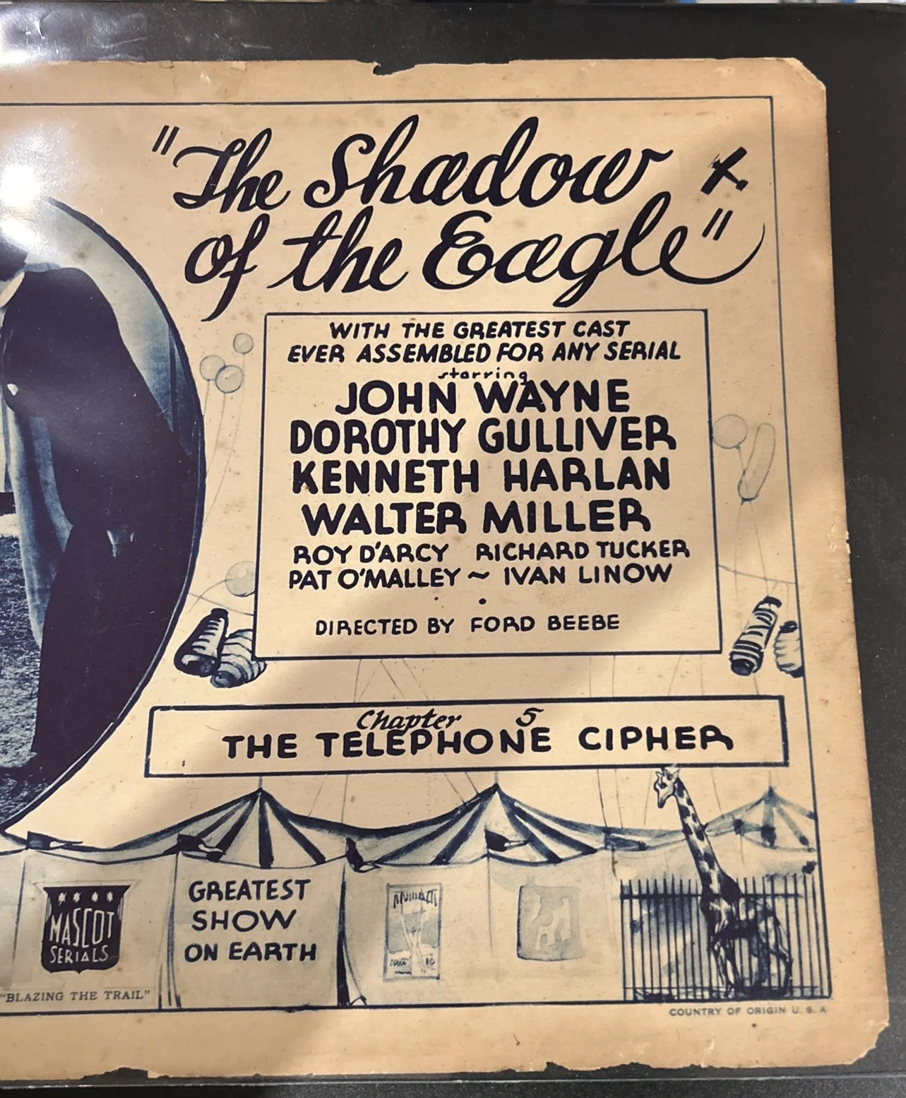 SHADOW OF THE EAGLE chapter 5 TC 1932 serial, John Wayne! The Telephone Cipher, изображение 3